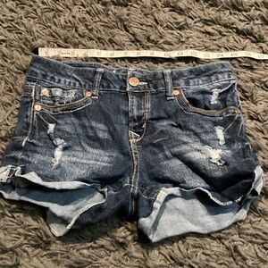 Wallflower Distressed Blue Jean Shorts